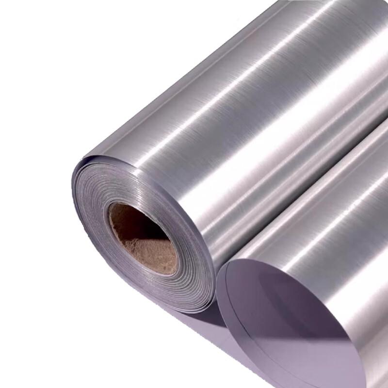 Self-Adhesive Brushed Silver Stainless Steel Effect Film
