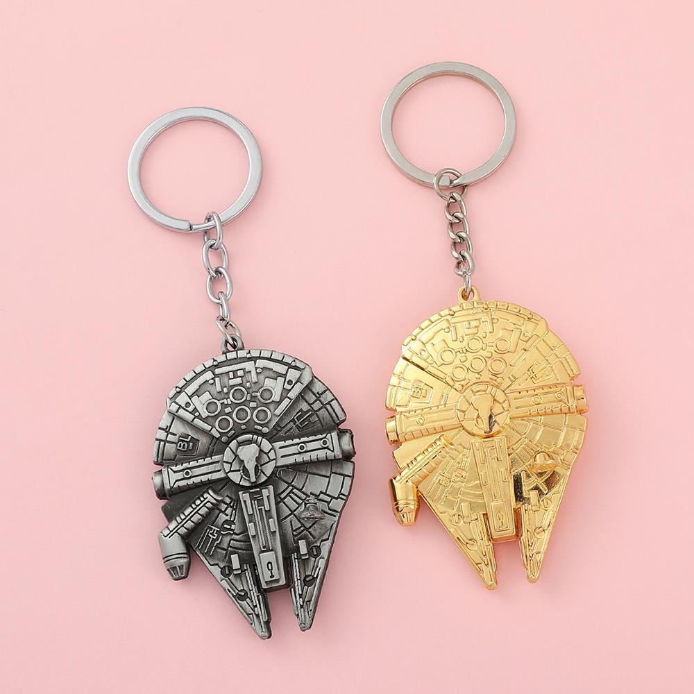 Star War Keychain Spacecraft Millennium Falcon Metal Pendant Keyring Car Backpack Key Holder Vintage Jewelry Accessories Gifts