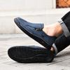 Summer Plus Herrenschuhe Neue Freizeitschuhe aus Leder Herren Slipper Low Top Handgefertigt Genähte Board-Schuhe