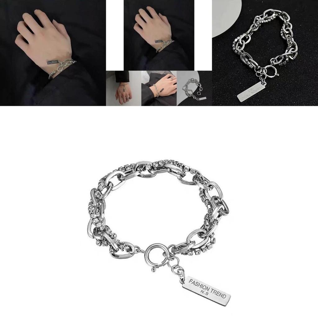 Stylish Geometric Double Layer Bracelet For Men And Women Alloy Plated Design