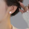 Rose Pearl Stud Earrings Women's Light Luxury High-end Earrings Fashion Temperament Versatile Ear Jewelry