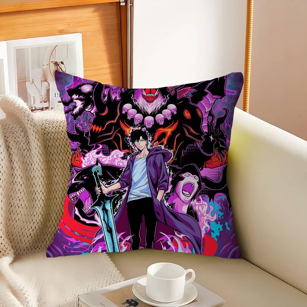 Anime S-Solo Leveling Kissenbezug Dekokissen Stuhlkissen Sitzkissen Nickerchenkissen Stuhlkissen Sitzkissen Weiches Kissen Sofakissen