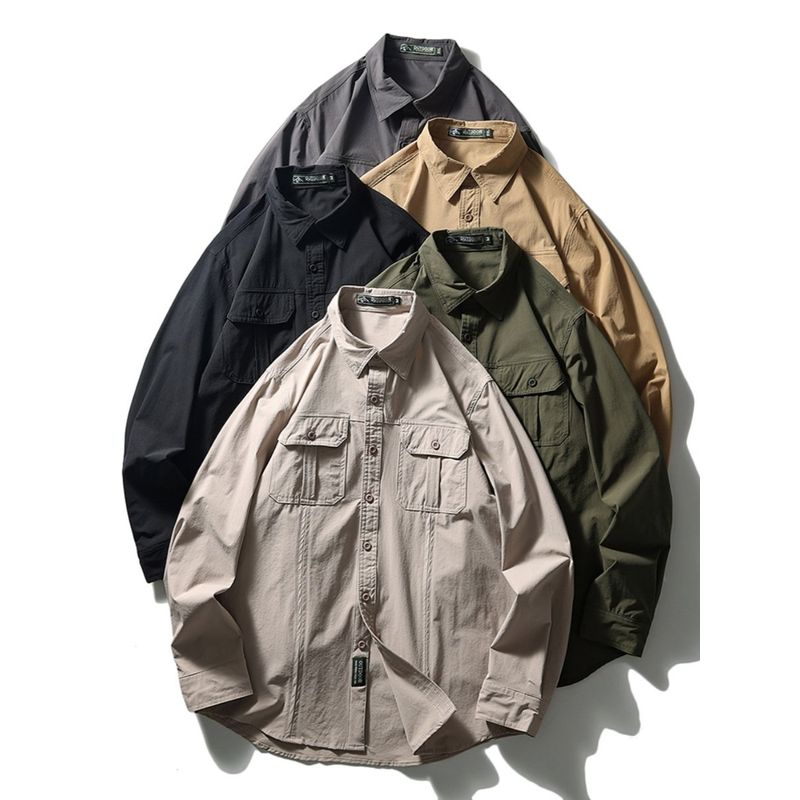Outdoor Quick-Drying Workwear Shirt Men Long Sleeves Summer New Arrival Thin Outwear Export Export Men's Casual Shirt