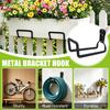 Metal Garden Hose Holder Wall Mount Bracket Heavy Duty Hose Storage Rack for Outdoor Hose Organization and Easy Access