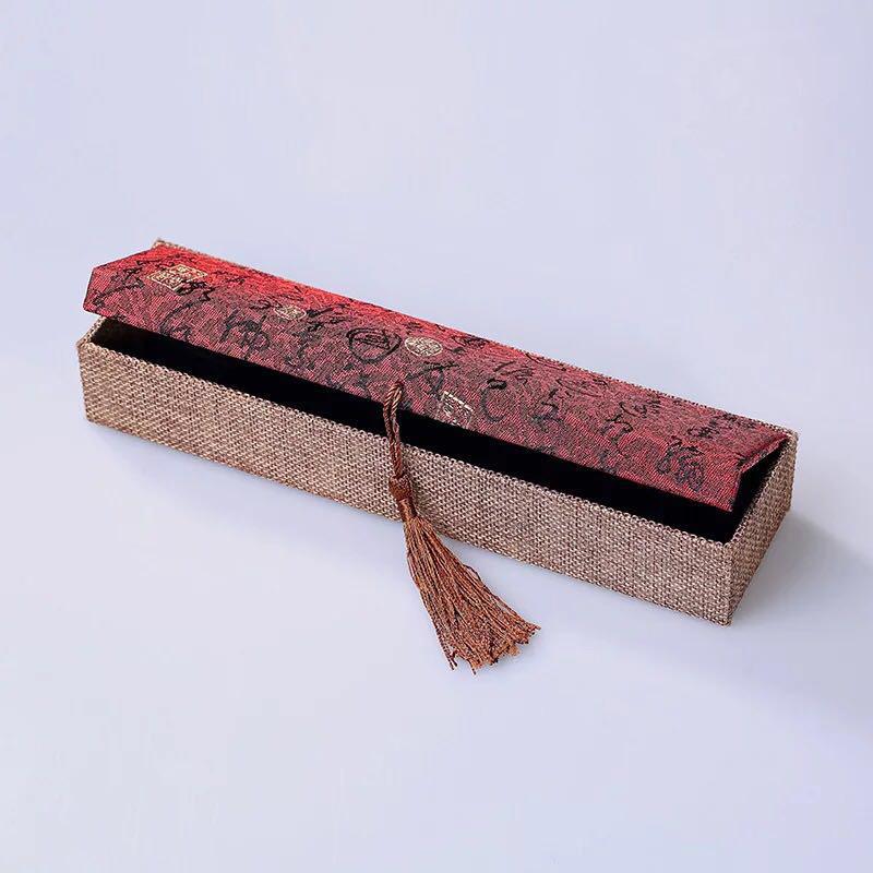 Exquisite Linen Tassel Jewelry Gift Box for Rings, Pendants, and Bracelets