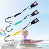 Surfboard Bodyboard Safety Leash - Coiled Hook & Loop Wrist Strap, Elastic Hand Rope for Training Exercise Floats Replacement