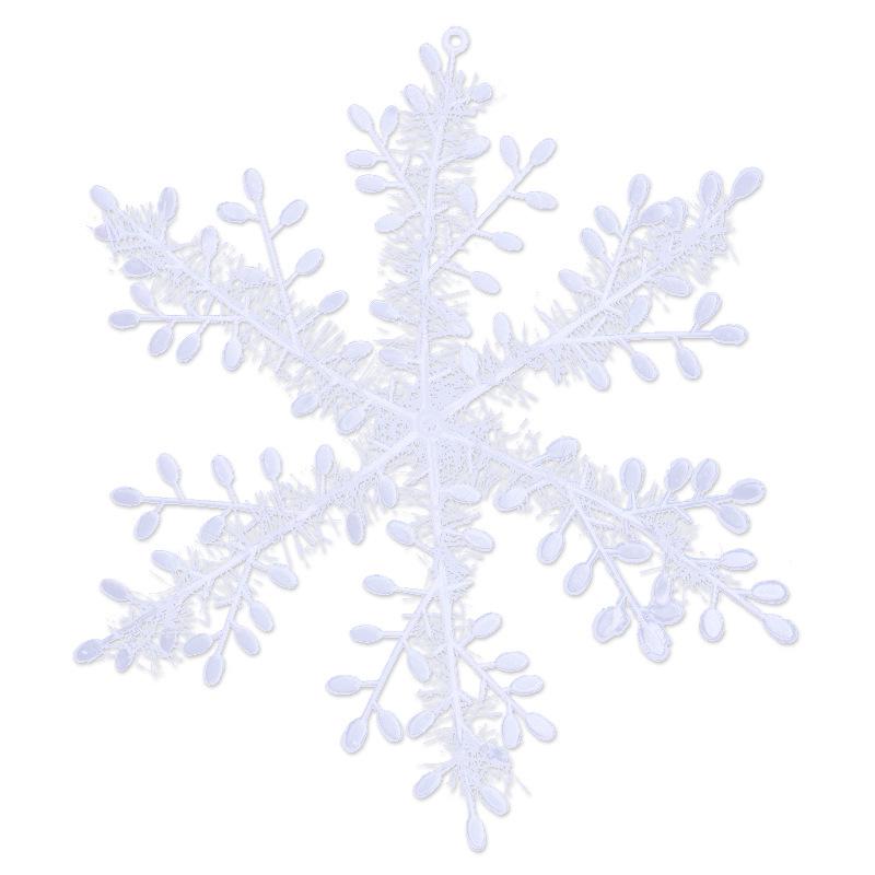 Christmas Window Display Snowflake Set for Shopping Malls & Hotels - Multi-Spec PVC Ornaments