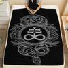 1 Stück Flannelldecke mit Satansymbol-Aufdruck, Hohe Qualität für alle Jahreszeiten, Heimdekoration, Wärme und Komfort, Perfekt für Weihnachtsgeschenke