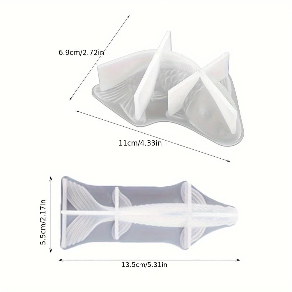 A Top Quality 3D Koi Fish Shaped Silicone Mold Ocean Animal Carp Octopus Epoxy Resin Casting Mould for Fish-Tank Decoration