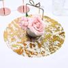 High-end Luxury Christmas Themed Disposable Gold Table Mat with Foil and Netting for Party Decorations