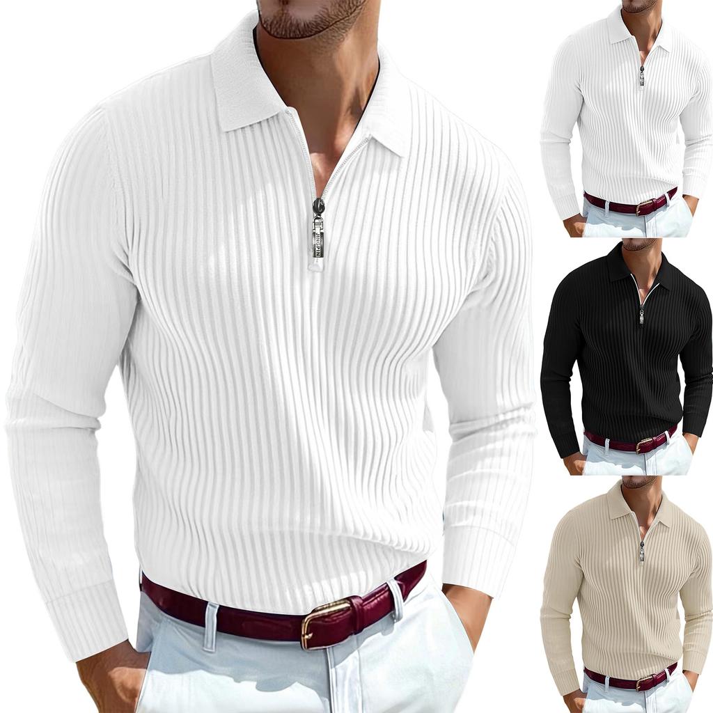 Men's Solid Color Long Sleeve Tops Men's Casual Fashion Long Sleeve Tops