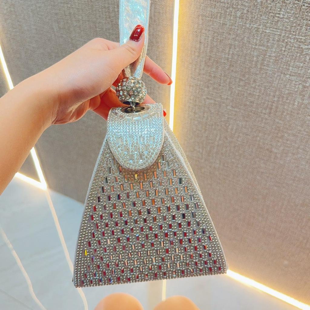 Handbag Water Diamond Bag Socialite Banquet Diamond-encrusted Hand-held Bag Fashionable Bag Dinner Bag