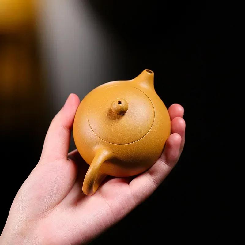 100ml Chinese Yixing Purple Clay Teapots Ball Hole Filter Handmade Tea Pot Beauty Tea Infuser Kettle Zisha Tea Set Customized