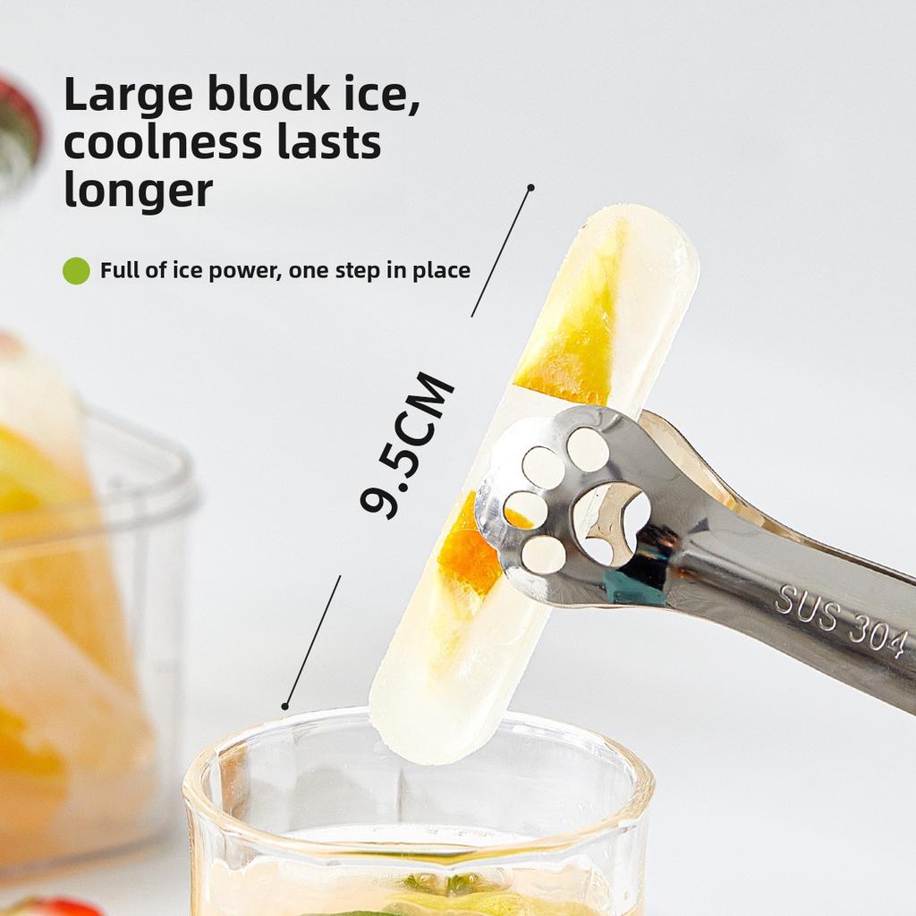 Long Strip Silicone Ice Cube Tray - Easy To Demold - Baby Complementary Food Ice Cream Mold - Food-grade Silicone - Large Ice Cube Tray