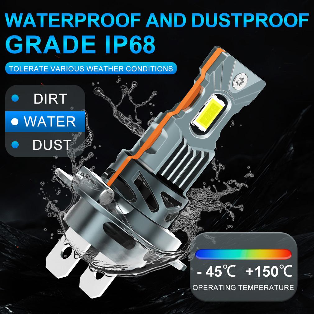 2 stk 30000LM H4 H7 LED-frontlyspærer Mini Turbo H11 LED H8 9005 HB3 9006 HB4 H1 H3 80W Bil Tåkelys Frontlys Auto Plug&Play Lampe 6500K Hvit