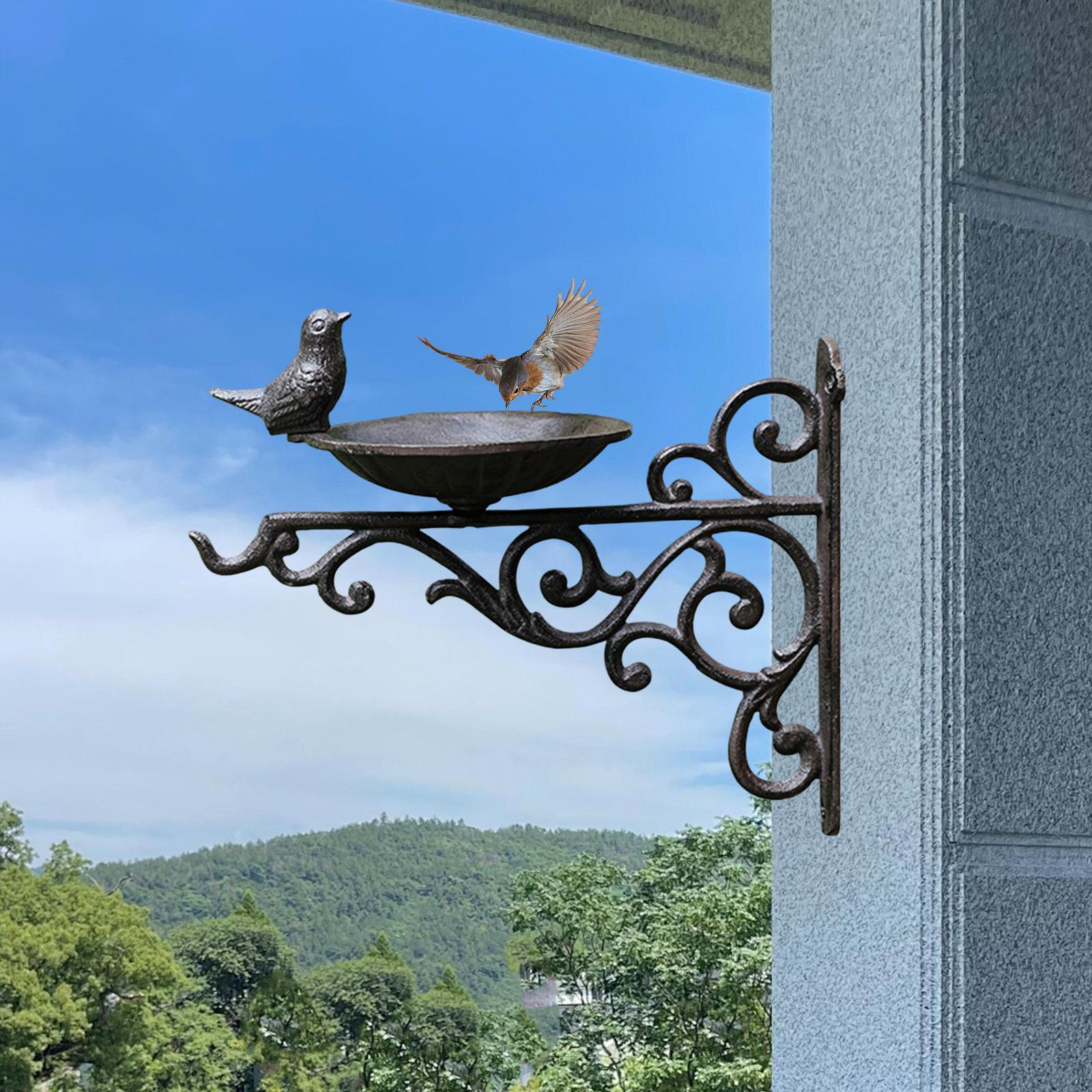 

Настенная кормушка для птиц, кормушка, кормушка, прочный многофункциональный ретро-дизайн, креативная поилка для птиц