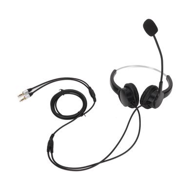 Call Center Headset Dual 3.5mm Plug Hearing Protection Noise Cancelling Mic Computer Headset