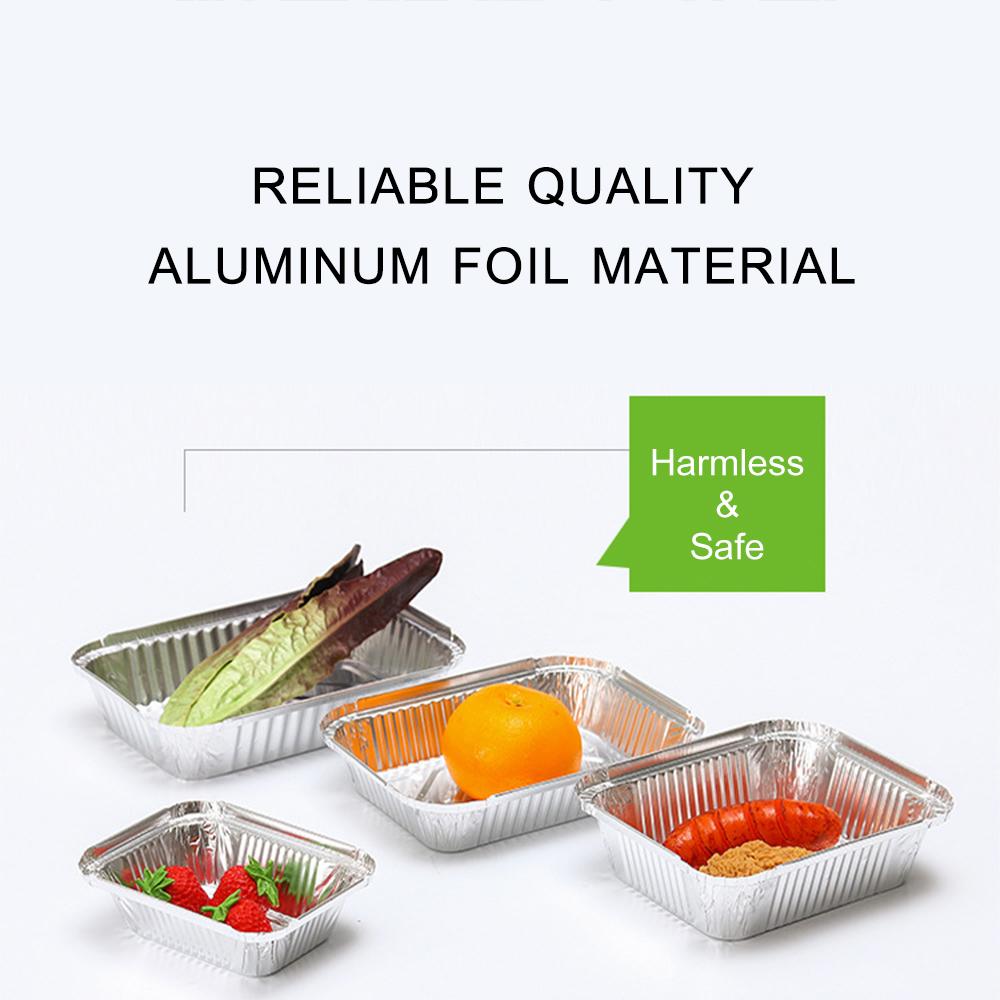Disposable Aluminum Foil Pan Containers Takeout Pans with Lids for Baking Storing Heating Cooking Grilling Food 20PCS