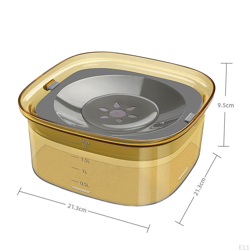 Dog Water Bowl Dispenser Drink Slowly 2L No Spill Anti Travel Vehicle Carried
