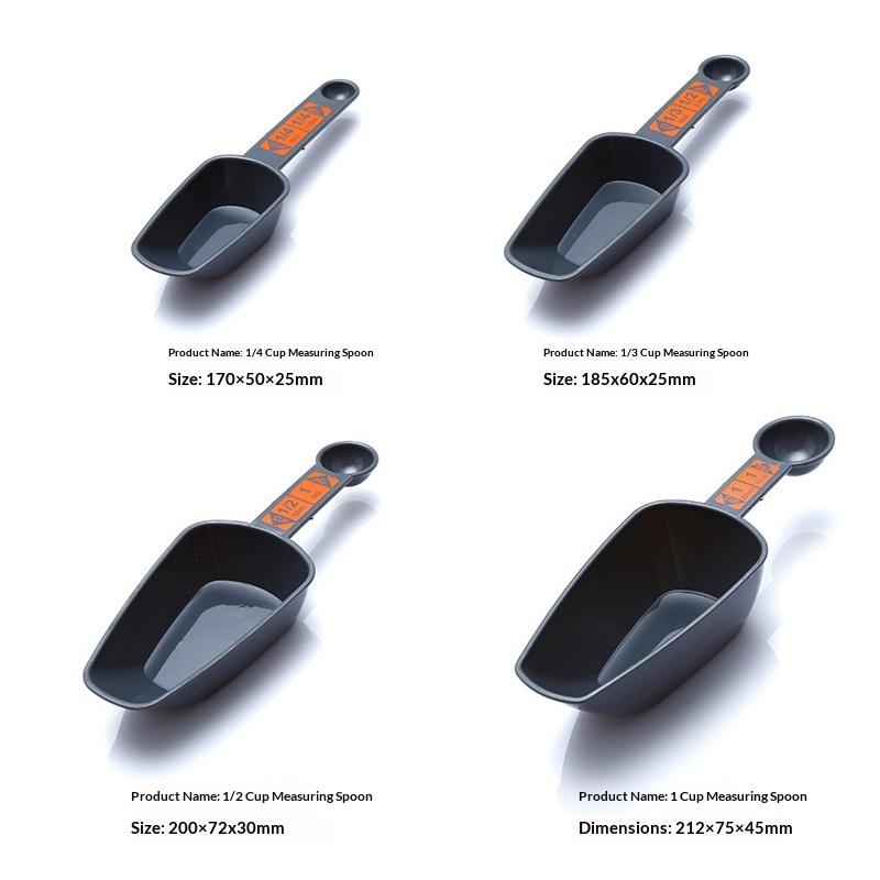 4Pcs/Set Measuring Spoons Baking Cooking 1/4 Cup To 1 Cup PP Plastic With Scale Coffee Measuring Scoops Kitchen Home Tool