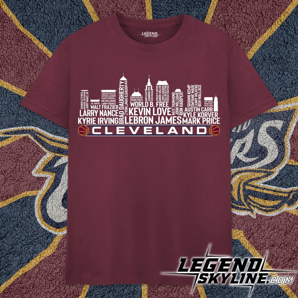 Cleveland Basketball Greatest Of All Time Team Legenden, Cleveland Stadtbild Shirt und Kinder T-Shirt