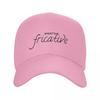 What The Fricative  black on white Baseball Cap Designer Hat funny hat Golf Hat GentleUnisex Golf Women Unisexs