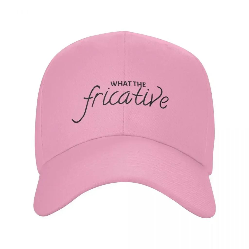 What The Fricative black on white Baseball Cap Designer Hat funny hat Golf Hat GentleUnisex Golf Women Unisexs
