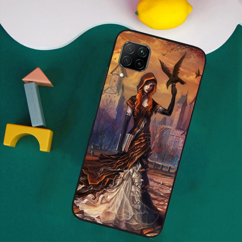 

Хэллоуин Лунная Ведьма Ужас Для Huawei Nova Y61 Y91 Y73 Y72 Y70 Y60 Y90 12s 12i 11i 8i 9 10 SE P30 P40 Lite P60 Pro Чехол Huawei Nova Y61