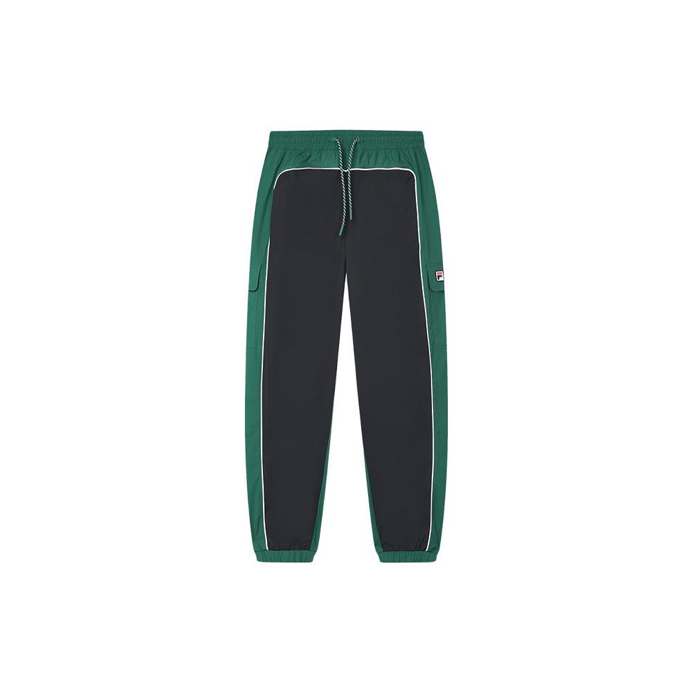 

FILA Color Block Mid Rise Tapered Knit Sports Pants Men bottoms Cats-Eye-Green F11M349804F-TQ XL