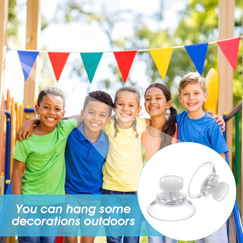 Extra Strong Screw Suction Cups, Clear PVC Sucker Pad Without Hook, Glass Suction Holder with Screw Nut, Heavy Duty Suctions Holder - 12 Pack 25mm/1"