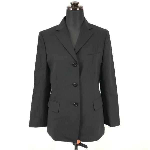 

Б/У/Сделано в Японии LES MUES 100% Шерстяной Блейзер Женский M Черный Подкладка Купра