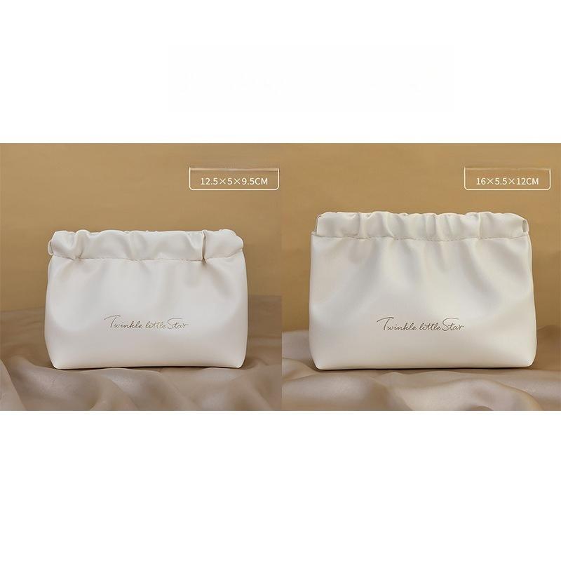 

1PC Cosmetic Bag Clutch Bag Portable Waterproof Travel PU Wash Storage Bag Portable Lipstick Storage Bag Household Goods белый