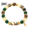 Daily Wear Fashion Accessory Stretch Deer Beaded Bracelet, Retro Animal Bead Owl Bull Skull Casual Jewelry Elastic Boho Bracelet for Women,