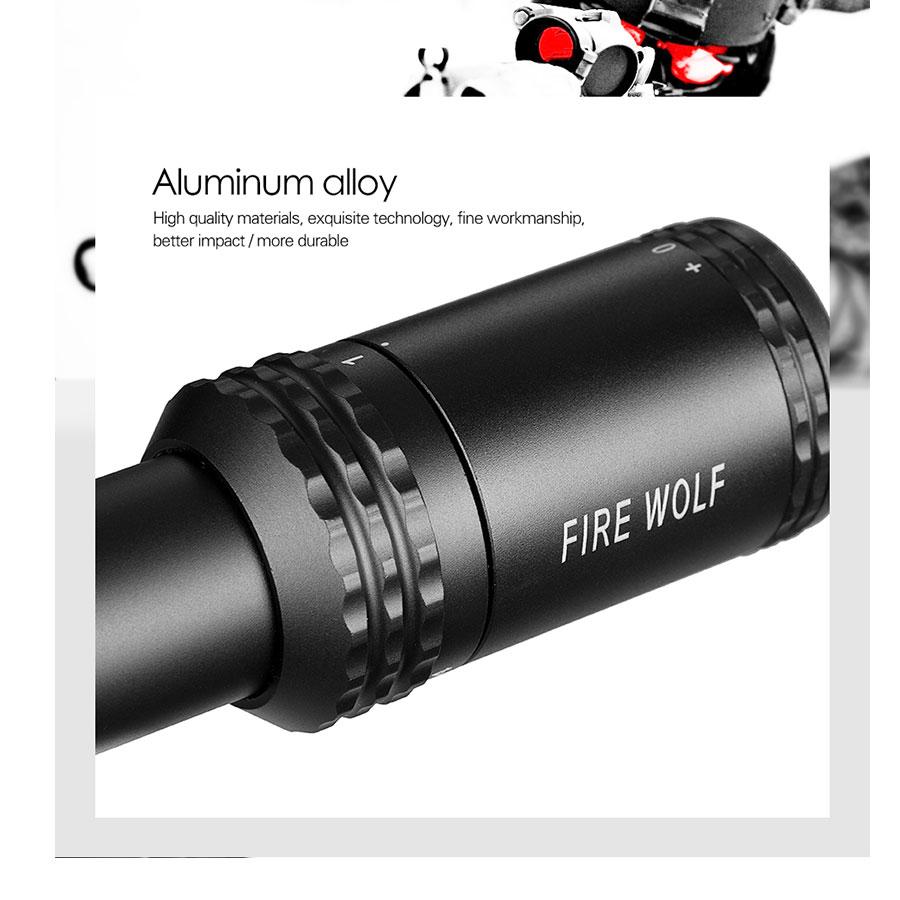 FIRE WOLF Silver 1-4X24 Polka Dot Dense Dot Sight Red Dot Hunting Belt Bracket Suitable for Hunting