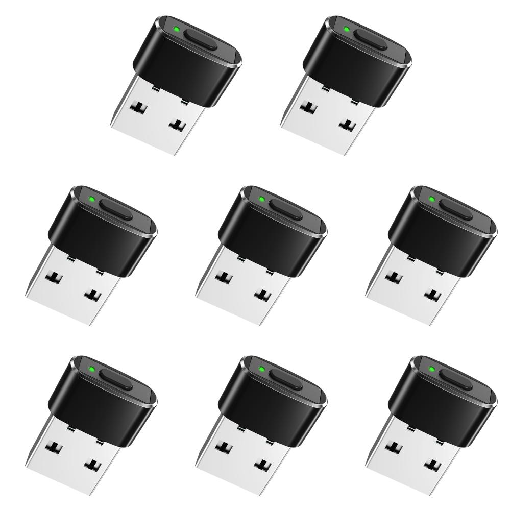 1-10PCS Undetectable Mouse Jiggler ON/Off Button USB Mouse Mover Wired Wireless Mouse Compatible for Computer Awakening for Keep