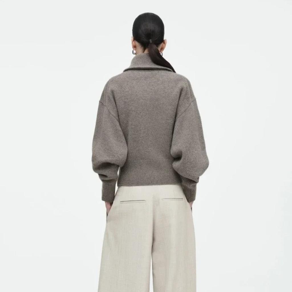 Ethereal Cos Winter New Style of Ladies' Casual Standard Fit Waist-cinching Knitted Pilot Jacket