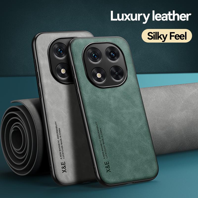 Luxury Leather Funda For Redmi Note 14 Pro Plus Case Car Magnetic Holder Back Cover for Xiaomi Redmy Note14 Note 14Pro + Plus 5G