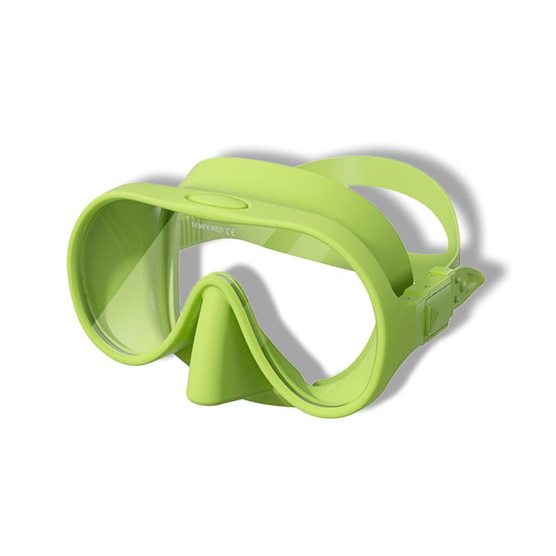 NEW Tempered Glass Freediving Mask Snorkeling Set Foldable Snorkel Diving Mask All-Inclusive Silicone