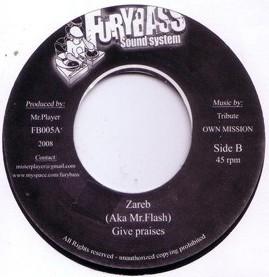 

7inch Record ZAREB / JUNIOR ROY - Give Praises / Babylon Pressure The FB005 Furybass Sound 2008 France Reggae, Ska & Dub Used