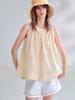 Pure Linen Neck Top Summer Design Round Neck Sleeveless Vest French Temperament Commuter A-pendulum Halter Top