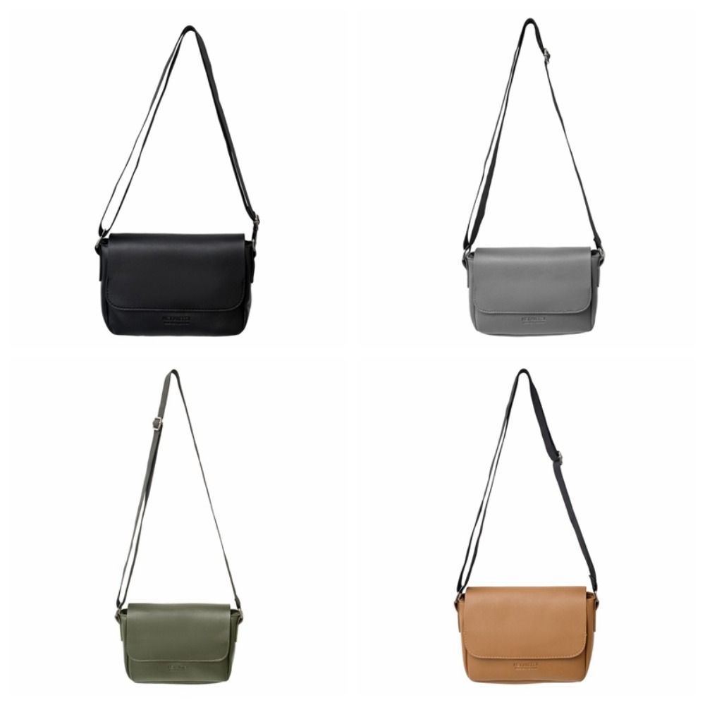 Rectangular Men Crossbody Bag PU Leather Shoulder Bag Fashion Women Messenger Bag  Camping