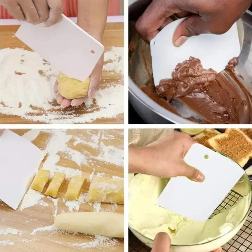 Multipurpose Cutter Bowl Scraper for Bread Dough Fondant Cake Cream Spatula DIY Pastry Cutters Scrapers Kitchen Baking Kit