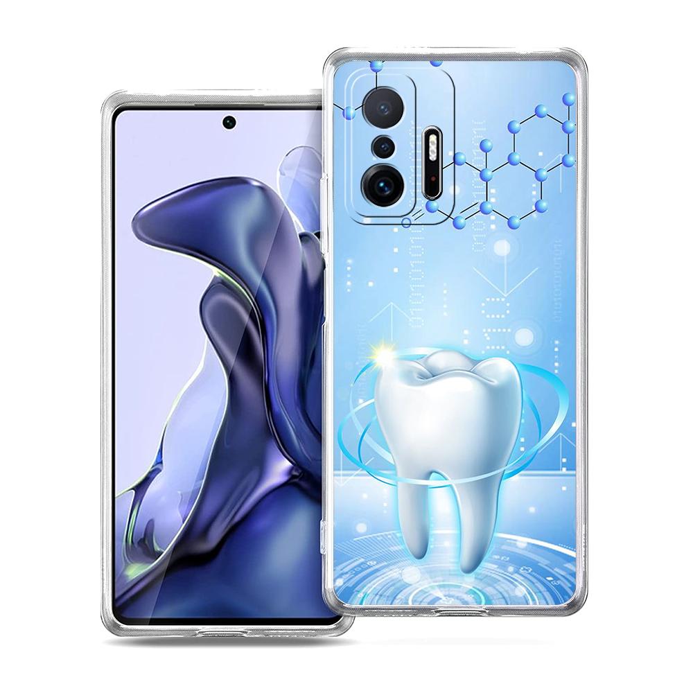 Transparent Phone Case for Xiaomi Mi 14 13 12 11 Ultra 13T 12T 11T Poco X3 NFC F3 F6 Pro Lite 5G Soft TPU Shell Dentist Tooth