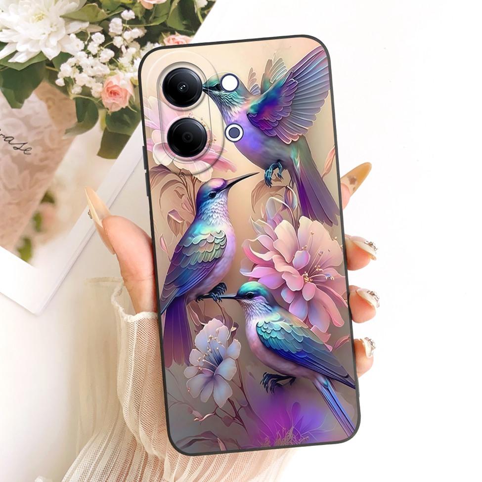 For Vivo Y05 Case Cover Cute Kawaii Luxury Fashion Flowers Cool Painted Silicone Casing For VivoY05