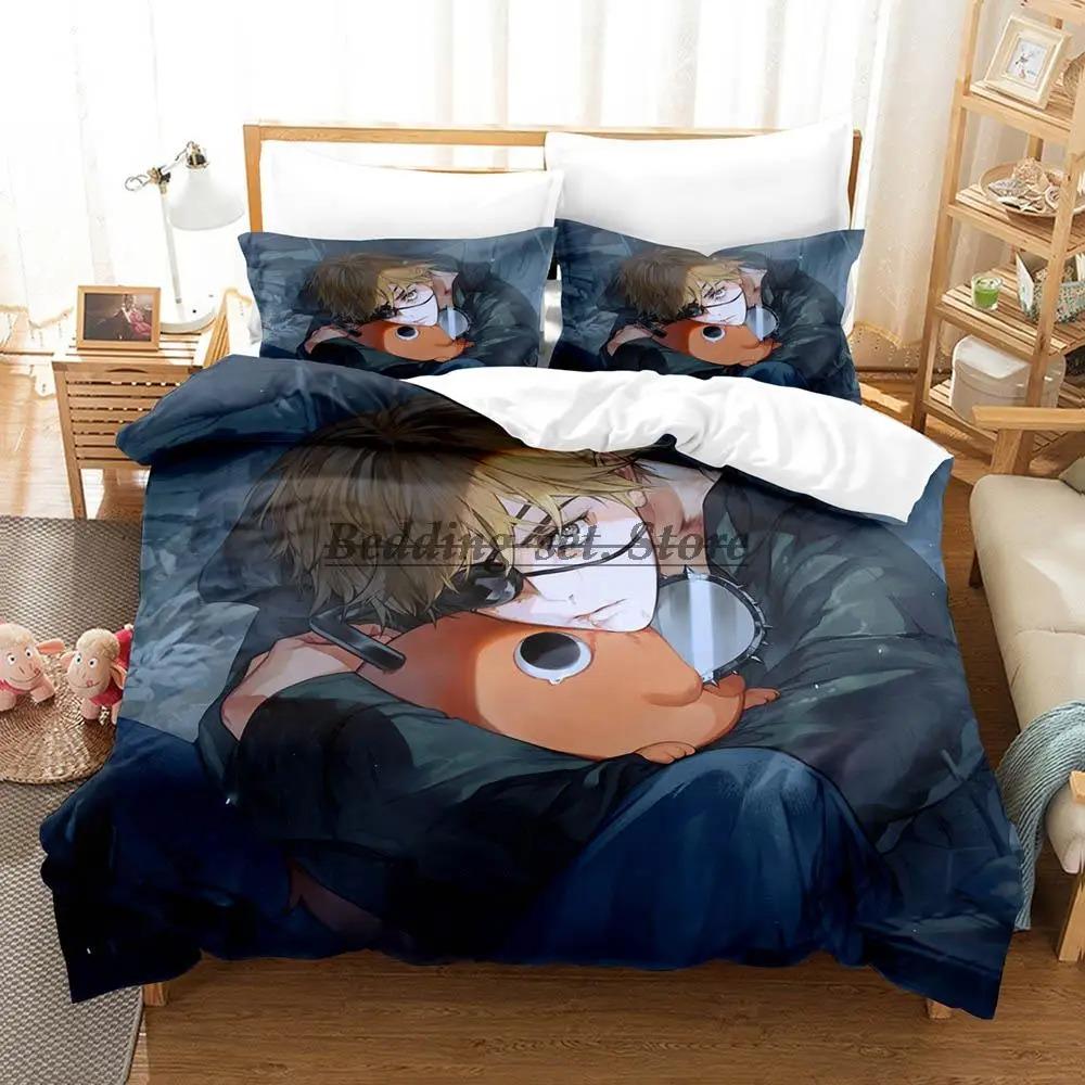 Chainsaw Man Pochita Bedding Set Single Twin Full Queen King Size Bed Set Aldult Kid Bedroom Duvetcover Sets SPY×FAMILY