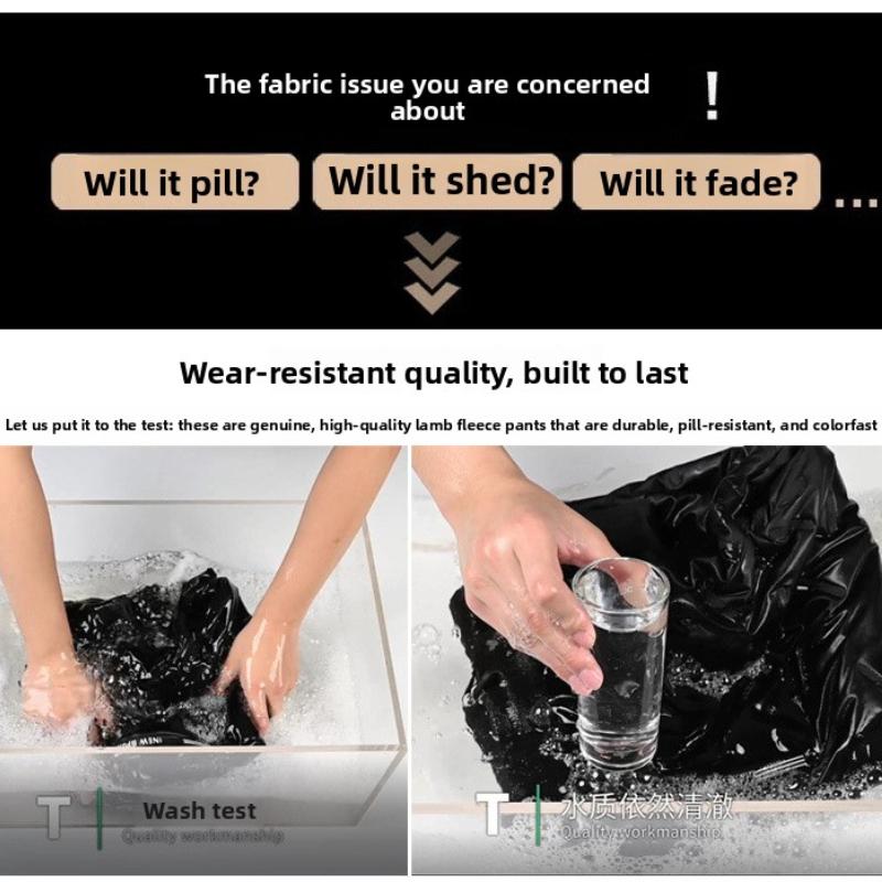 Winter Cotton Pants Men Fleece Lined Plus Size Outdoor Casual Long Pants Warm Lamb Wool Sweatpants Men Casual Sports