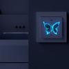 Blue Luminous Small Butterfly Switch Paste Bedroom Living Room Switch Paste Decorative Self-adhesive Wall Paste