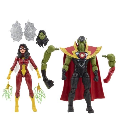 Hasbro Marvel Legends Series Skrull Queen and Super-Skrull, Avengers 60th Anniversary 6-inch (15 Cm) Action Figure with 9 Accessories (F7085) Authenti