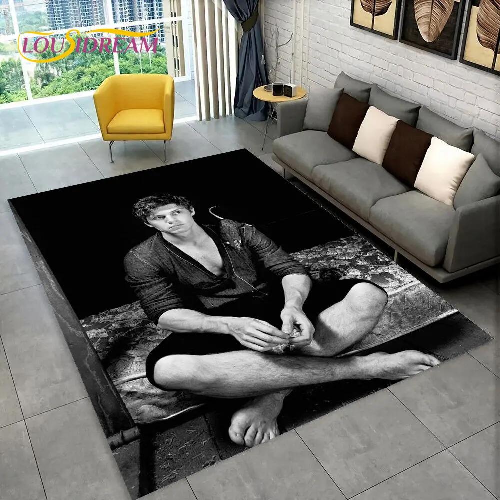 Cute Evan Peters Movie TV  Actor Area Rug,Carpet Rug for Home Living Room Bedroom Sofa Doormat Decor,kids Non-slip Floor Mat 3D
