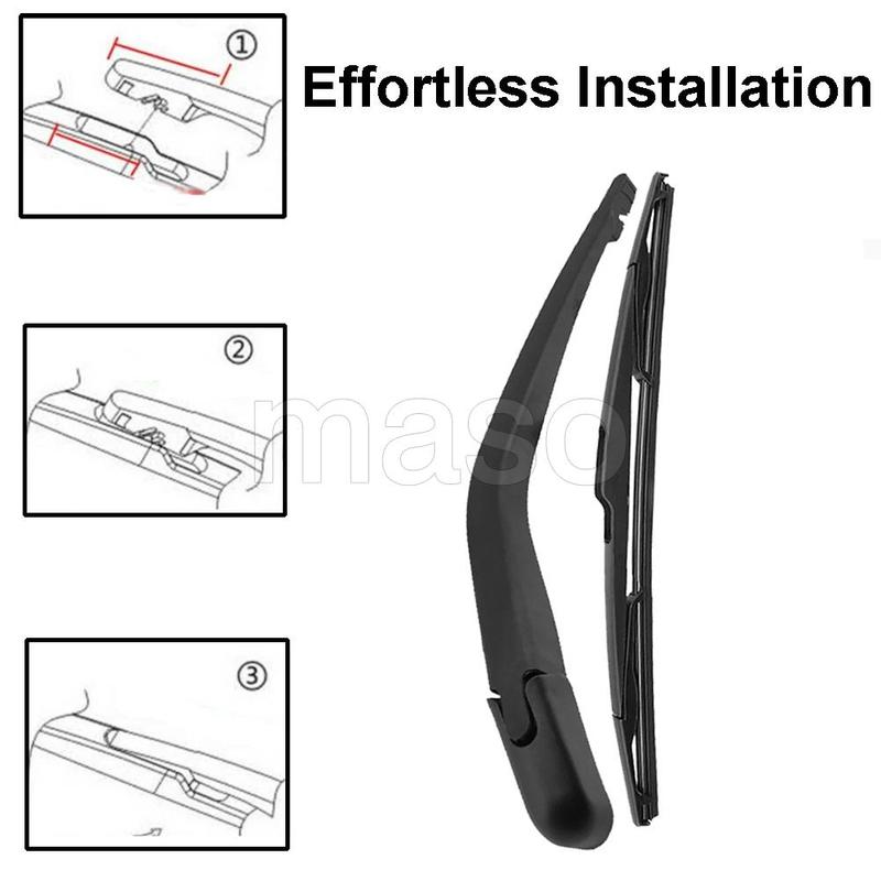 For Mitsubishi Colt MK5 2004-on Rear Wiper Blade and Arm Kit Wiper Arm  Wiper Blade  Rear Windshield Wiper Arm Blade Set